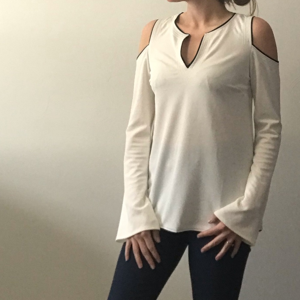 Banana Republic cold shoulder blouse